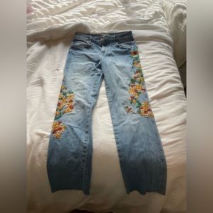 Free people embroidered jeans